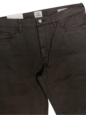 Flint Tinder 365 Chino Pants Mens 33x30 Brown Straight Fit Stretch Huckberry NEW